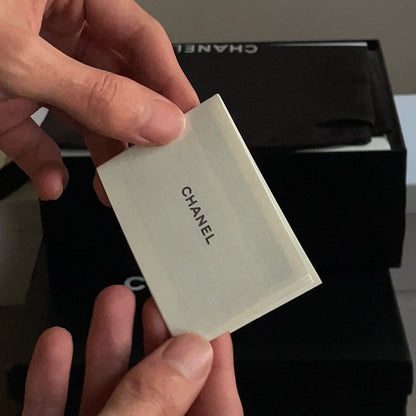 Chanel CC Logo White Gold