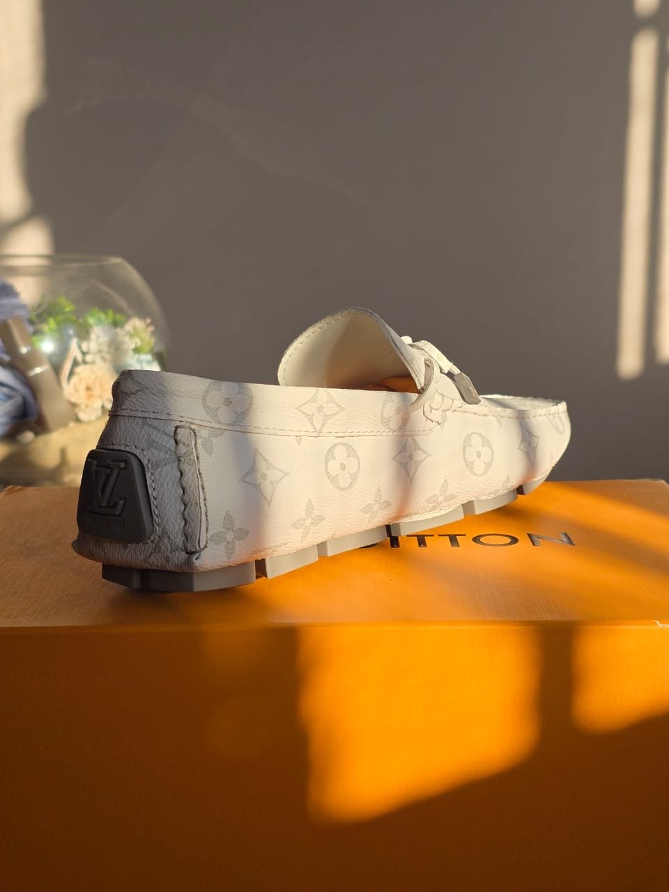 Louis Vuitton Driver Moccasins Blanc