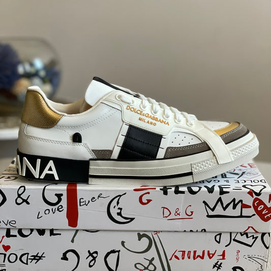 Dolce&Gabbana Calfskin 2 Zero White Metallic