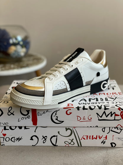 Dolce&Gabbana Calfskin 2 Zero White Metallic