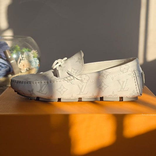 Louis Vuitton Driver Moccasins Blanc