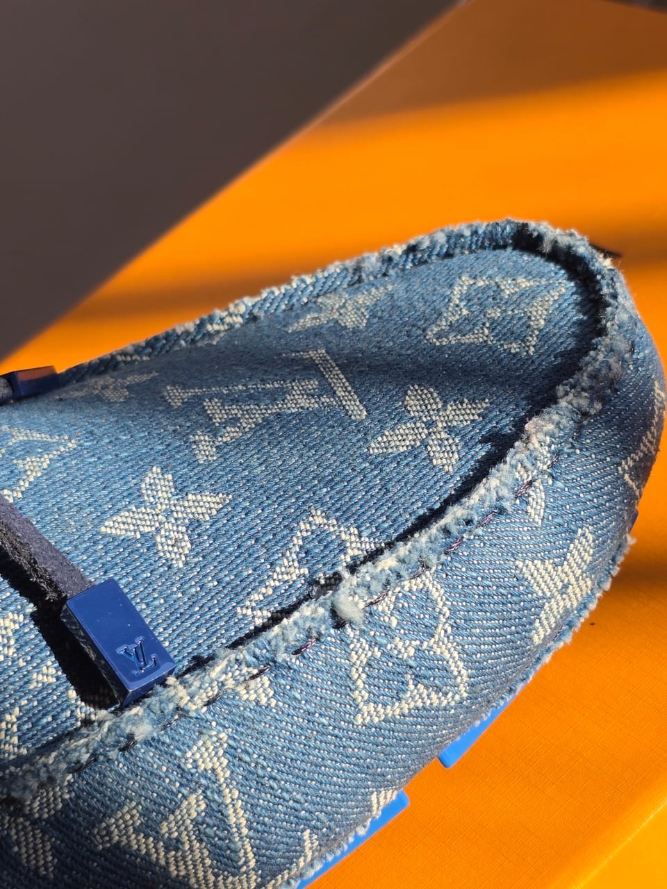 Louis Vuitton Driver Moccasins Bleu