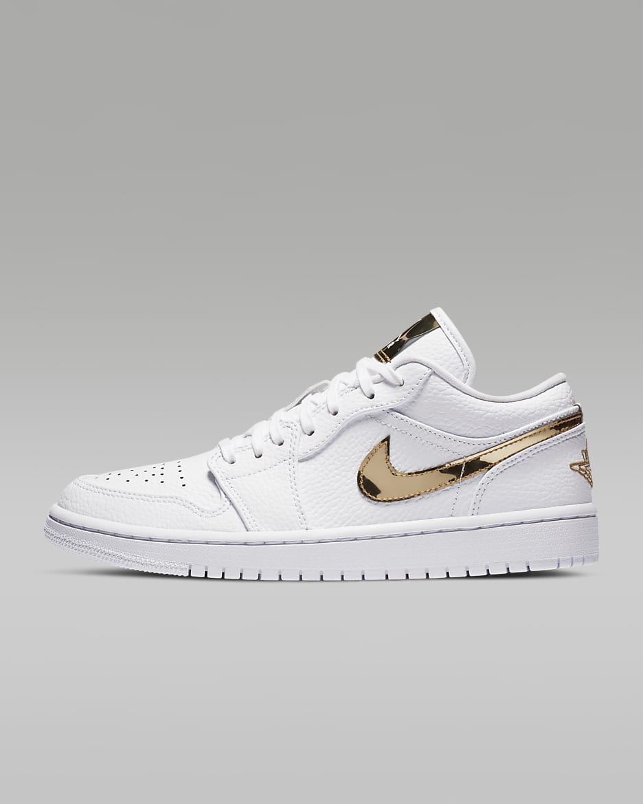 Jordan 1 Low "White/Metallic Gold”