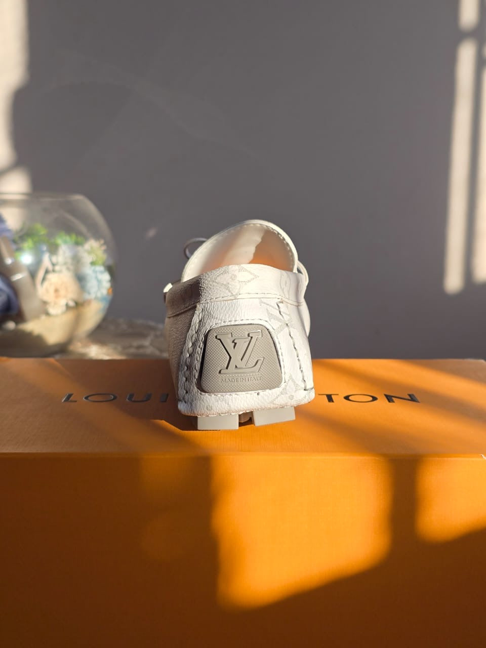 Louis Vuitton Driver Moccasins Blanc