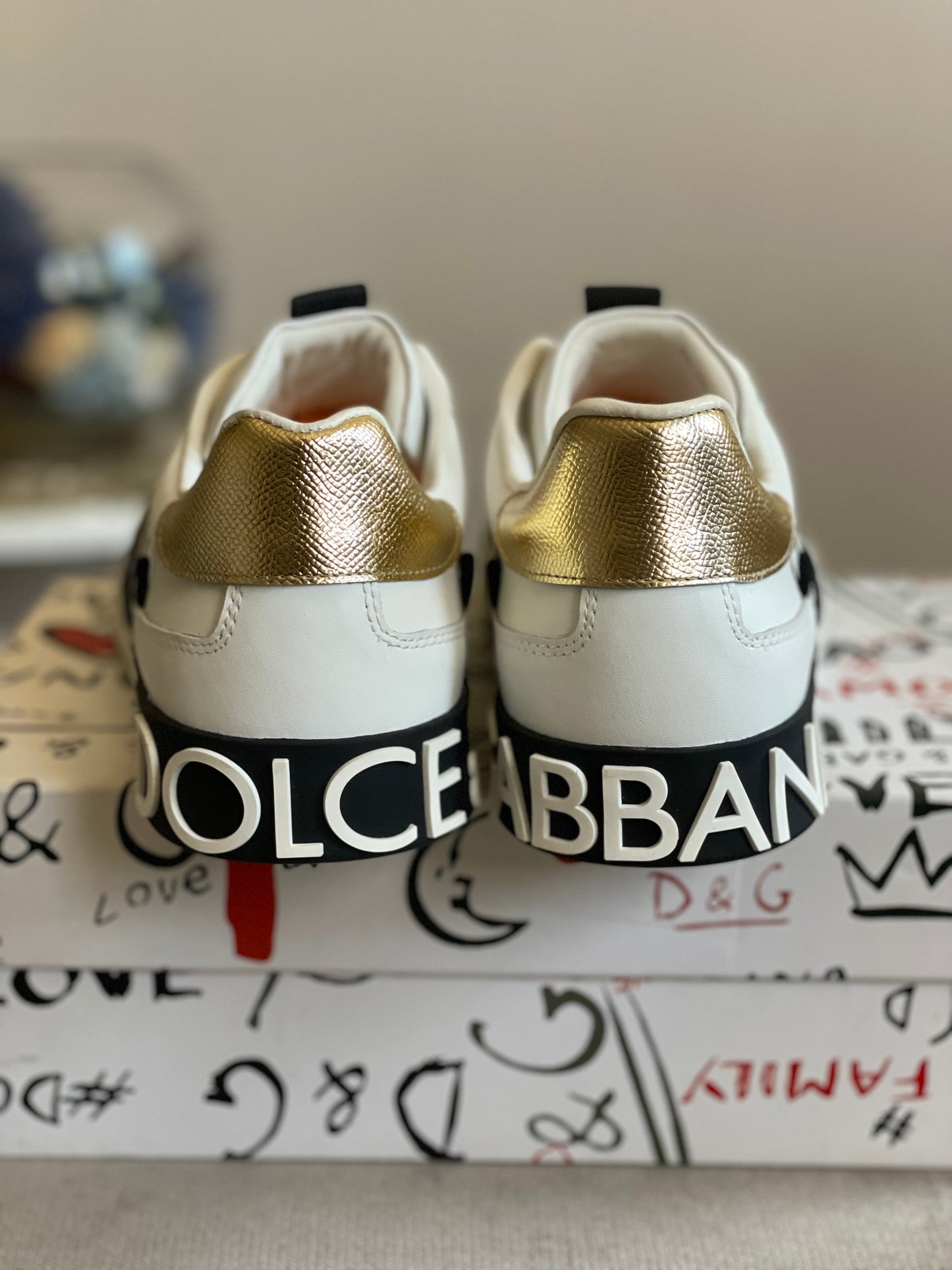 Dolce&Gabbana Calfskin 2 Zero White Metallic