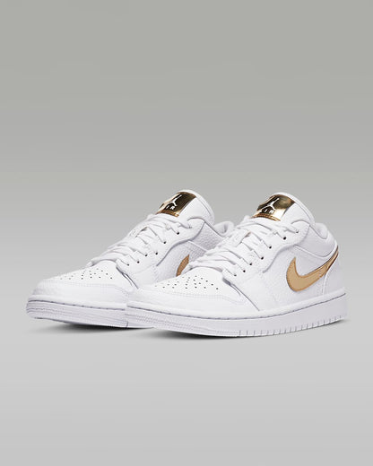 Jordan 1 Low "White/Metallic Gold”