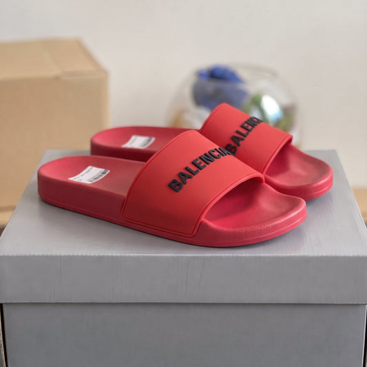 Balenciaga pool slides Rouge Noir