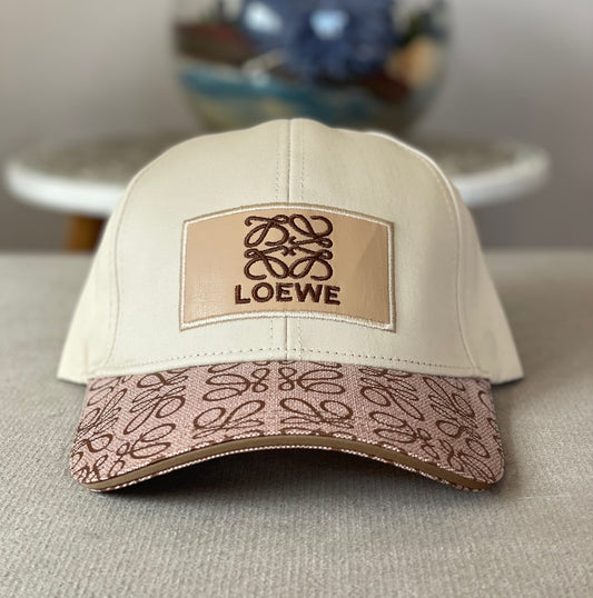 Casquette Loewe Beige Avec Logo Réglable Strapback
