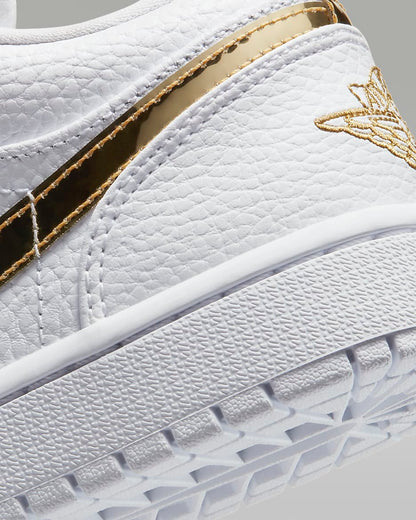 Jordan 1 Low "White/Metallic Gold”