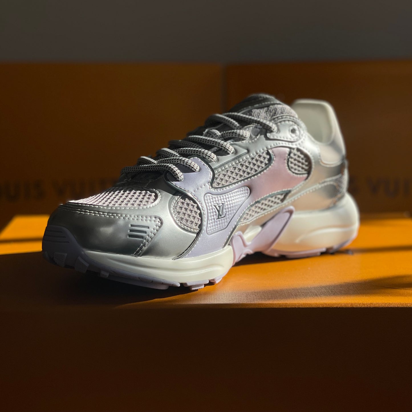 Louis Vuitton LV Olympia Sneaker Silver Metallic