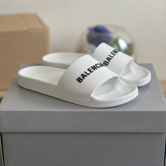 Balenciaga pool slides White
