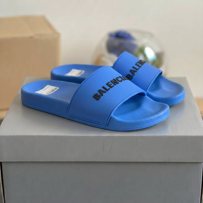 Balenciaga pool slides Blue