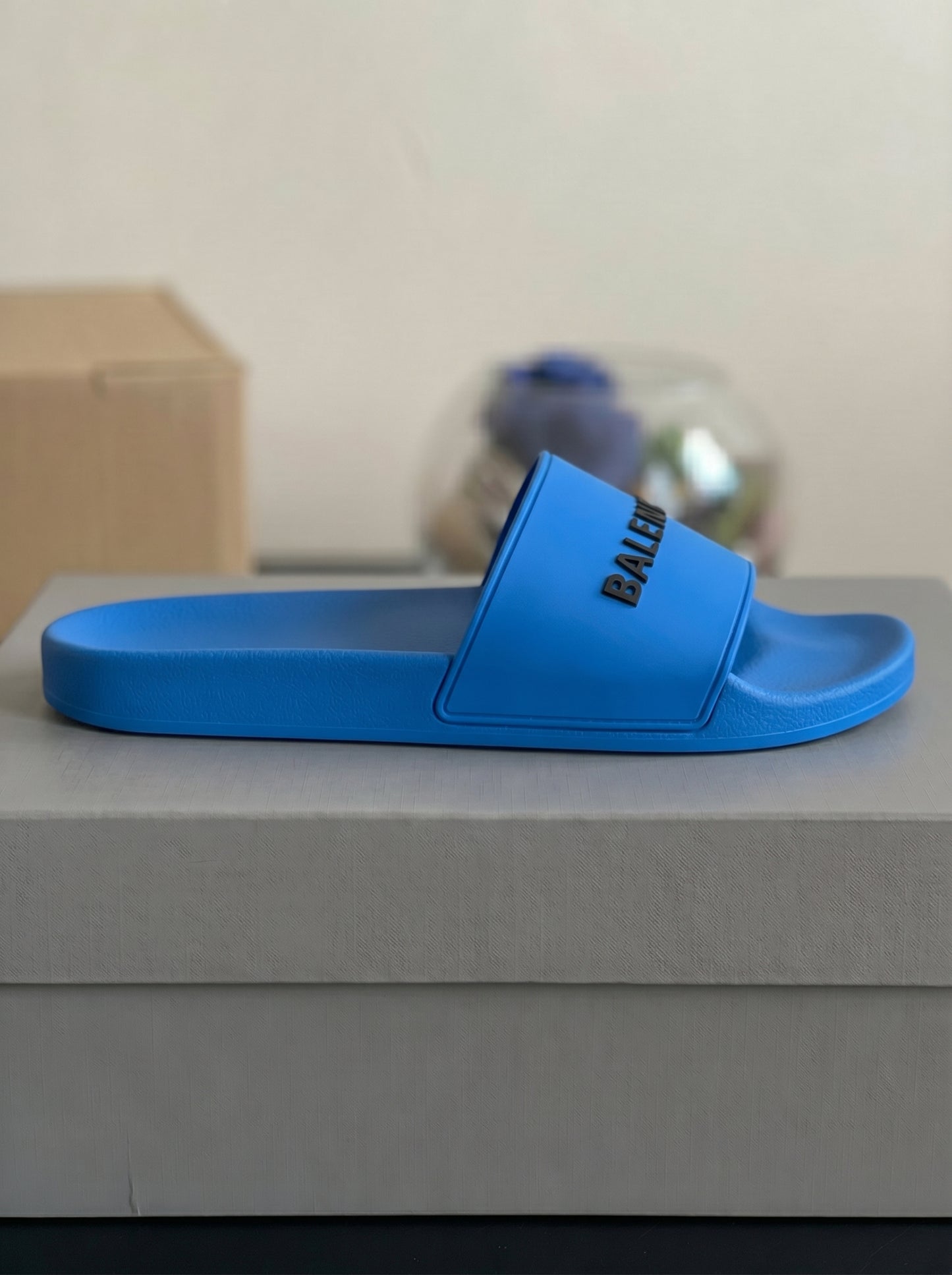 Balenciaga pool slides Blue
