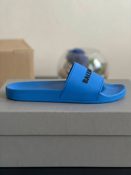 Balenciaga pool slides Blue