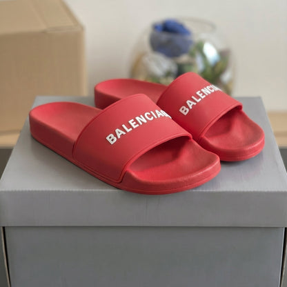 Balenciaga pool slides Red