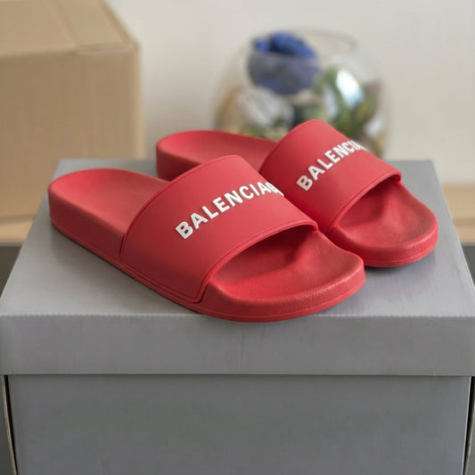 Balenciaga pool slides Red