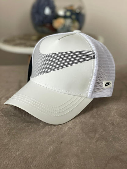 Casquette Nike Blanc Avec Logo Noir Réglable Snapback