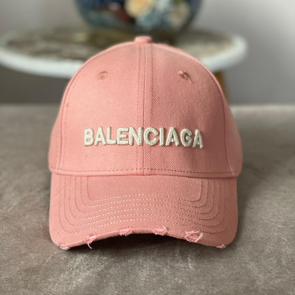 Casquette Balenciaga Rose Saumon Réglable Strapback