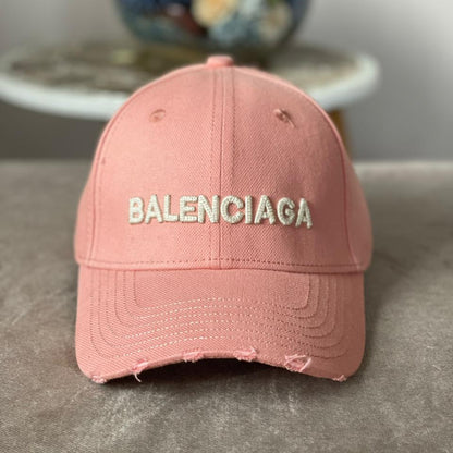 Casquette Balenciaga Rose Saumon Réglable Strapback