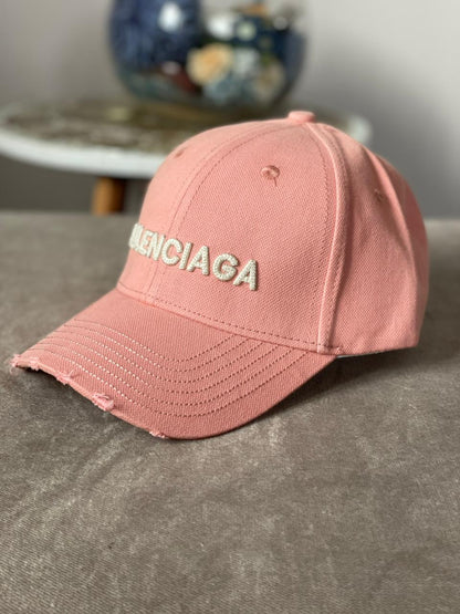 Casquette Balenciaga Rose Saumon Réglable Strapback