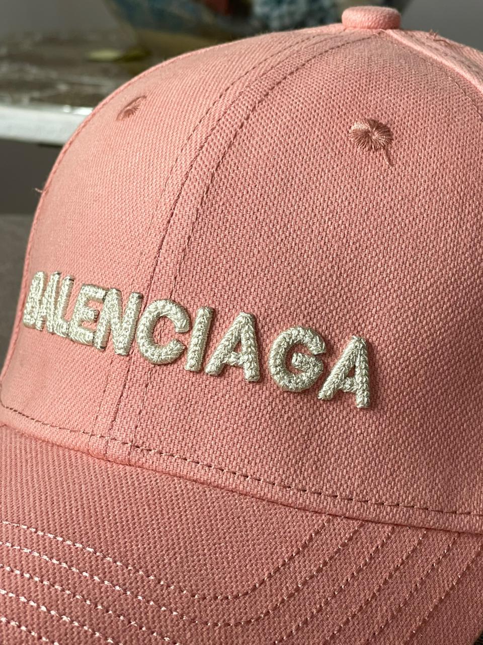Casquette Balenciaga Rose Saumon Réglable Strapback