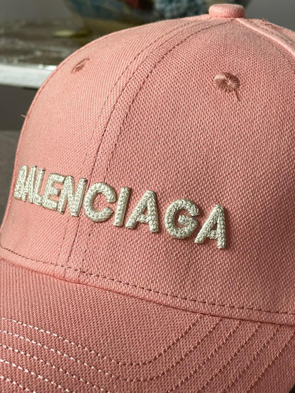 Casquette Balenciaga Rose Saumon Réglable Strapback