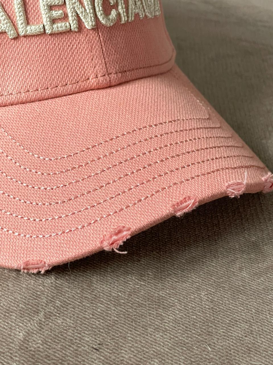 Casquette Balenciaga Rose Saumon Réglable Strapback
