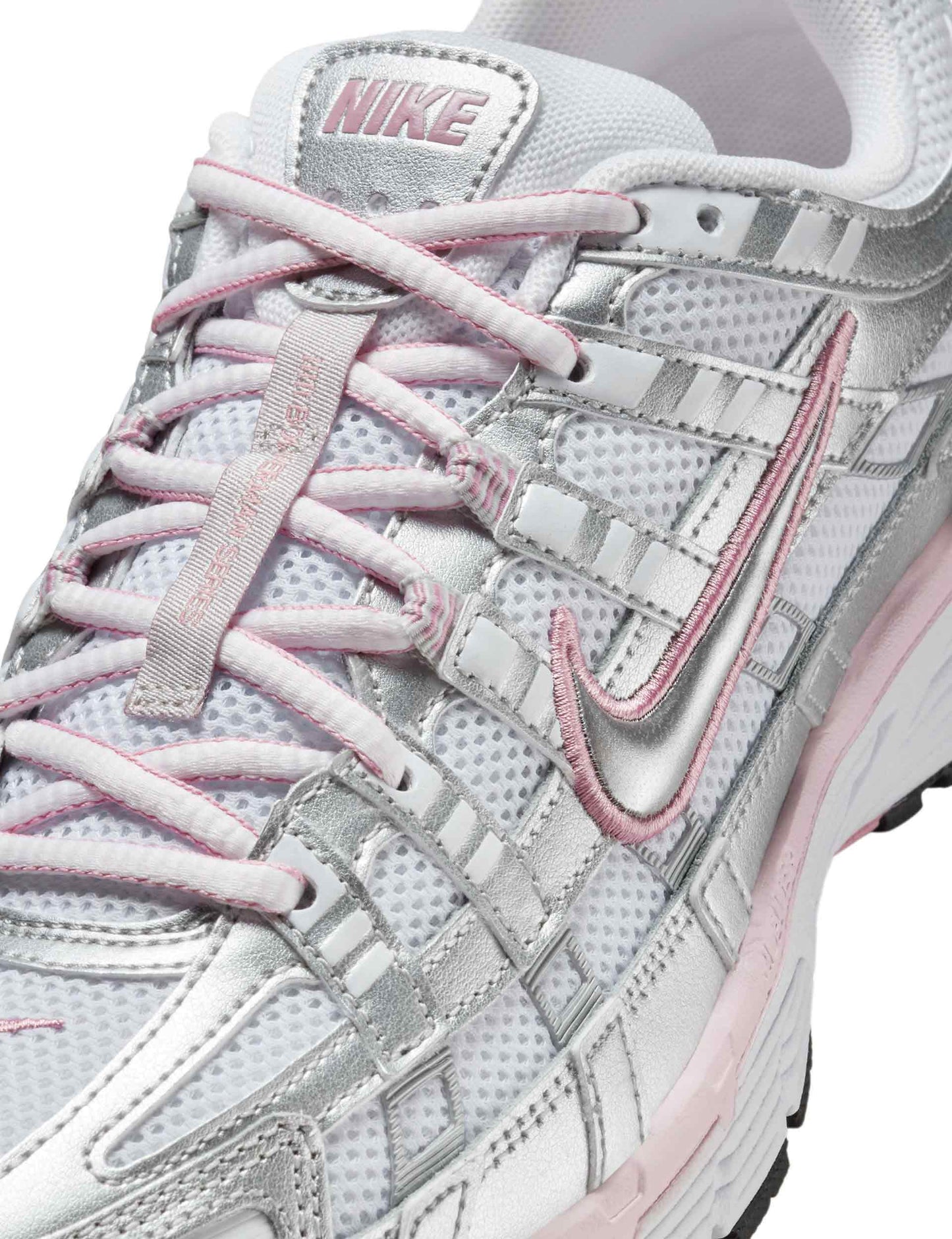 Nike P-6000 White/Metallic Silver/Elemental Pink