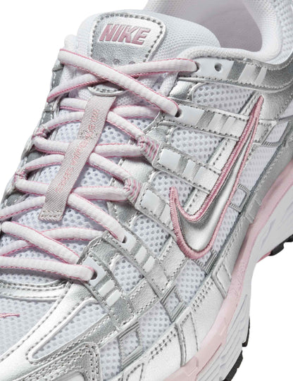 Nike P-6000 White/Metallic Silver/Elemental Pink
