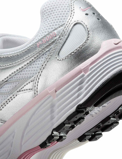 Nike P-6000 White/Metallic Silver/Elemental Pink