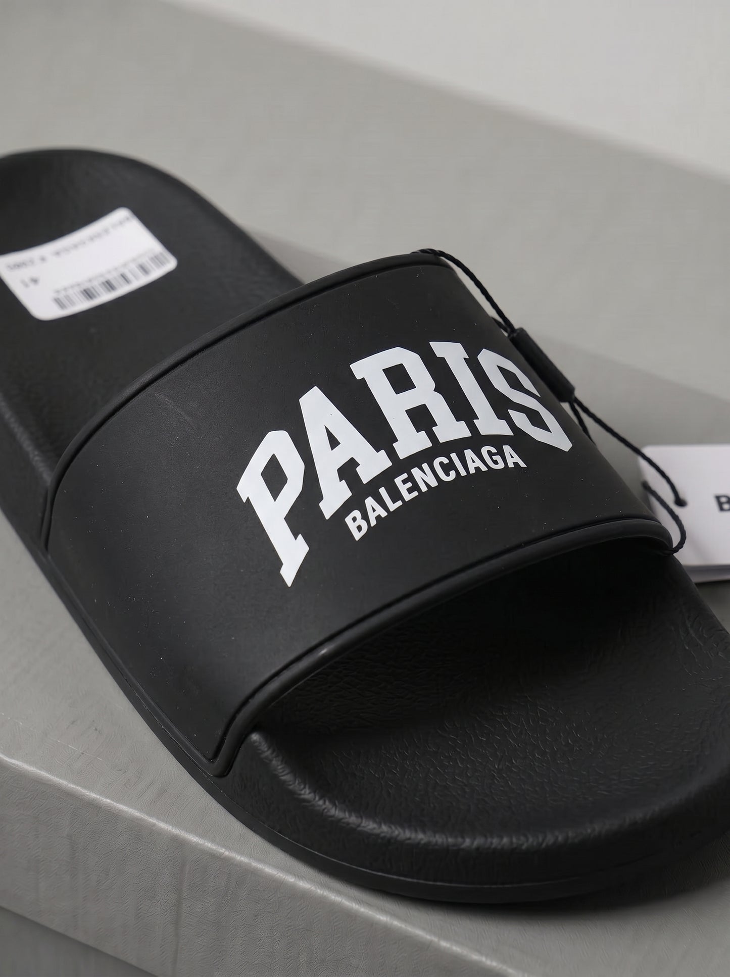 Balenciaga pool slides Paris Noir